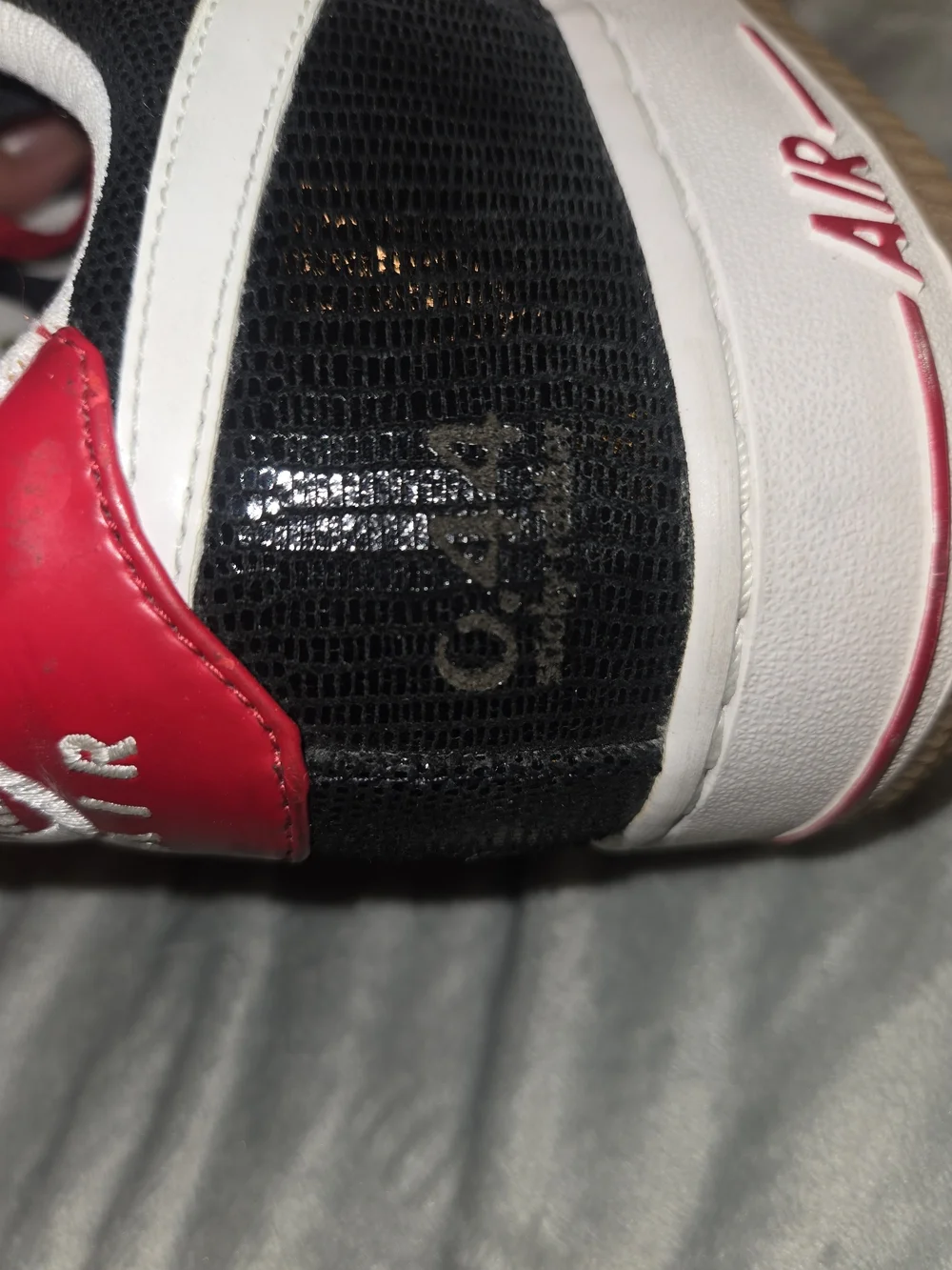 Nike Air Force 1 Low Black with Red Laces